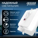 Светильник светодиодный ДВО 10 Вт 780 лм 4000К AC 220В IP20 квадрат 120х120х26мм монт разм 90х90мм Пластик Elementary Gauss