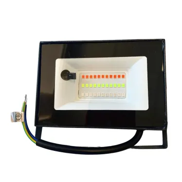 ULF-F60-20W/RGB IP65 200-240В BLACK Прожектор светодиодный. Мультиколор. Пульт ДУ (в/к). Корпус черный. TM .