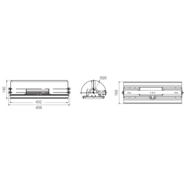 Светодиодный светильник Diora Unit Glass PRO 125/19500 Д прозрачный 5K лира
