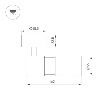 Светильник SP-ARTEMIS-SURFACE-FLAP-R55-12W Warm3000 (WH, 8-80 deg, 230V) (Arlight, IP20 Металл, 5 лет)
