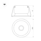 Светильник светодиодный MS-HARBOR-R82-10W Warm2700 (WH, 36 deg, 230V) (ARL, IP20 металл, 5 лет)
