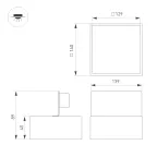 Светильник DL-GRIGLIATO-S140x140-18W Day4000 (GR, 100 deg, 230) (Arlight, IP40 Металл, 5 лет)