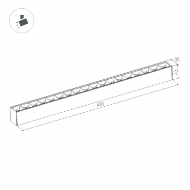 Светильник MAG-LASER-45-L480-18W Day4000 (BK, 15 deg, 24V, DALI) (Arlight, IP20 Металл, 3 года)
