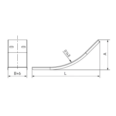 Крышка на угол вертикальный внутренний 45 градусов 35х50, в комплекте с крепежными элементами , горячеоцинкованная