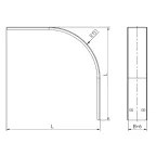 Крышка на угол вертикальный внешний 90 градусов 35х300, в комплекте с крепежными элементами и соединительными пластинами,необходимым