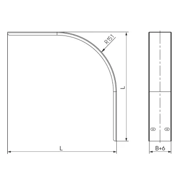 Крышка на угол вертикальный внешний 90 градусов 35х300, в комплекте с крепежными элементами и соединительными пластинами,необходимым