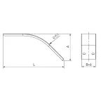 Крышка на угол вертикальный внешний 45 градусов 35х400, в комплекте с крепежными элементами и соединительными пластинами,необходимым