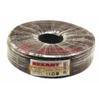 Кабель ККСВ-П+2х0,5 мм (бухта 100 м) черный | 01-4002 | REXANT
