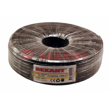 Кабель ККСВ-П+4х0,5 мм (бухта 100 м) черный | 01-4022 | REXANT