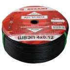 Кабель ШВЭП (ШСМ) 4x0,12 мм² (бухта 200 м) черный | 01-4034 | REXANT