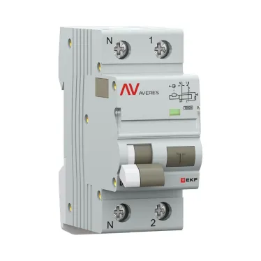 Дифференциальный автомат (УЗО) DVA-10 1P+N 32А (C) 30мА (A) 10кА AVERES | rcbo10-1pn-32C-30-a-av | EKF