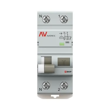 Дифференциальный автомат (УЗО) DVA-10 1P+N 32А (C) 30мА (A) 10кА AVERES | rcbo10-1pn-32C-30-a-av | EKF