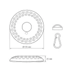 Фонарь светодиодный кемпинговый 500 лм Белый IP33 на батарейках 3xAA магнит и карабин GFL Gauss