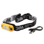 Фонарь налобный 1хLED (COB) аккумулятор Li GA-801 Практик, microUSB, шарнир, клипса | Б0030186 | ЭРА
