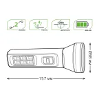Фонарь светодиодный ручной 2 Вт 100 лм Черный IP3X аккумуляторный Lead acid 250мАч GFL Gauss