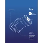 Фонарь-прожектор аккумуляторный, 7W LED, аккум. 3,7V 4,8 ah, 420Лм - 5 часов, 125м - 18 часа, кемпинговый светильник 15W, 420 Лм - 4 часа