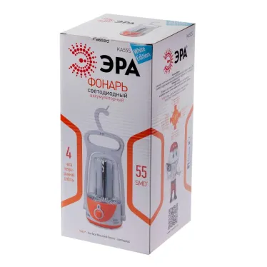 Фонарь кемпинговый 55хLED аккумулятор 4V4Ah 220В KA55S | Б0025621 | ЭРА