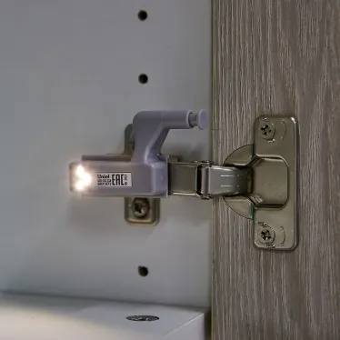 Светильник светодиодный ULK-C02 23A GREY SET2 пушлайт на петлю в кухонный шкаф, на батарейке 23A (в/к). Набор из 2 шт. Серый. ТМ Uniel