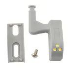 Светильник светодиодный ULK-C02 23A GREY SET2 пушлайт на петлю в кухонный шкаф, на батарейке 23A (в/к). Набор из 2 шт. Серый. ТМ Uniel
