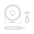 Фонарь светодиодный кемпинговый 300 лм Белый IP33 на батарейках 3xAA магнит и карабин GFL Gauss