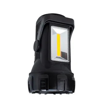 Фонарь-прожектор аккумуляторный, 5W прожектор + 5W СОВ боковая панель, аккум. 3,7V 3,6Ah, 350Лм - 10 часов, 350Лм - 10 часов