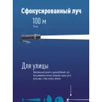 Фонарь ручной аккумуляторный 1Вт LED/линза/зум/Li-ion 14500 450mAh/ABS-пластик/USB-шнур,