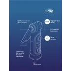 Фонарь рабочая автомобильная аккум/2Вт+5ВтCOB/Li-ion18650 1200mAh/USB/магн/строп/молот
