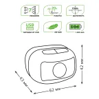 Фонарь светодиодный налобный 3 Вт 220 лм Черный IP64 аккумуляторный Li-ion 1200мАч GFL Gauss