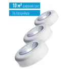 Фонарь подсветка комплект из 3 штук 1Вт COBLED/3xAAA/ABS-пластик/самоклеящийся,