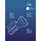 Фонарь прожектор ручной аккум/3Вт+3ВтCOB/Li-ion18650 1200mAh/ABSпл/индикатор/USBшн