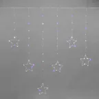 Занавес из росы с фигурами Звезд 1,5х1,15м 156LED мультиколор IP20 USB пульт управления