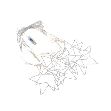 Занавес из росы с фигурами Звезд 1,5х1,15м 156LED мультиколор IP20 USB пульт управления