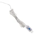 Гирлянда Светодиодный дождь из росы 3х2м теплый белый USB + пульт управления с крючками для крепления