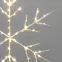 Снежинка подвесная на металлическом каркасе 30см 84LED теплый белый питание 2хАА не в комплекте