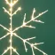 Снежинка подвесная на металлическом каркасе 30см 84LED теплый белый питание 2хАА не в комплекте