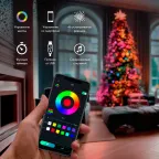 Гирлянда смарт Нить из росы с крупными светодиодами 10м, 100 RGB-светодиодов