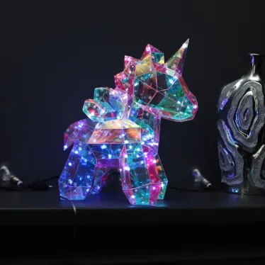 Светильник декоративный Единорог с USB проводом 60 светодиодов RGB свет Цвет корпуса радужный TM Uniel ULD-R503 USB/RGB UNICORN