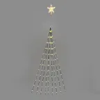 Гирлянда светодиодная из росы с макушкой на елку 9 нитей х 2м, 200LED эффект водопада теплый белый цвет 230В