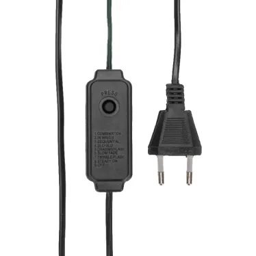 Гирлянда светодиодная из росы с макушкой на елку 9 нитей х 2м, 200LED эффект водопада теплый белый цвет 230В