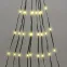 Гирлянда светодиодная из росы с макушкой на елку 9 нитей х 2м, 200LED эффект водопада теплый белый цвет 230В
