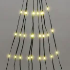 Гирлянда светодиодная из росы с макушкой на елку 9 нитей х 2м, 200LED эффект водопада теплый белый цвет 230В