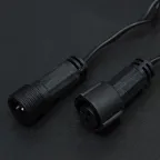 Гирлянда светодиодная Нить 10м 100 LED RGB черный ПВХ IP65 свечение с динамикой 230В