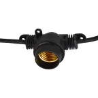 Гирлянда Белт-лайт UDL-K120 200/E27/100M IP65 BLACK BELT-LIGHT 100 м + 1,5м сетевой шнур 200 патронов E27 шаг 50см Чёрная