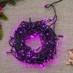 Гирлянда светодиодная 20м 200 светодиодов ULD-S2000-200/DGA PINK IP20 Розовый свет Провод зеленый