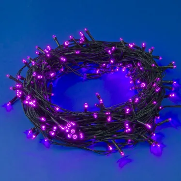 Гирлянда светодиодная 20м 200 светодиодов ULD-S2000-200/DGA PINK IP20 Розовый свет Провод зеленый