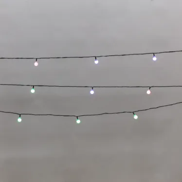 Гирлянда светодиодная Шарики 5м 20LED IP20 зеленый провод свечение мульти RG/RB мигание 230В