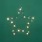 Звезда подвесная на металлическом каркасе 30см 20LED теплый белый питание 2хАА не в комплекте