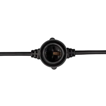 Гирлянда Belt-Light 2 жилы 50м шаг 40см 125 патронов E27 IP65 черный круглый провод