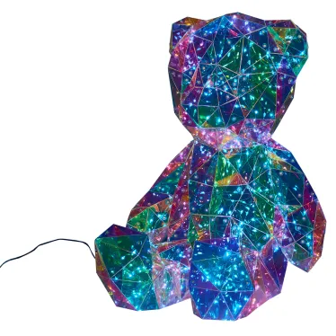 Светильник декоративный Мишка с USB проводом 80 светодиодов RGB свет Цвет корпуса радужный TM Uniel ULD-R504 USB/RGB BEAR