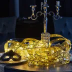 Гирлянда светодиодная Лента на батарейках 3AA (не в/к) 10м 100 светодиодов Теплый белый свет Провод медный ULD-S1000-100/SCB/3AA WARM WHITE IP20 RIBBON